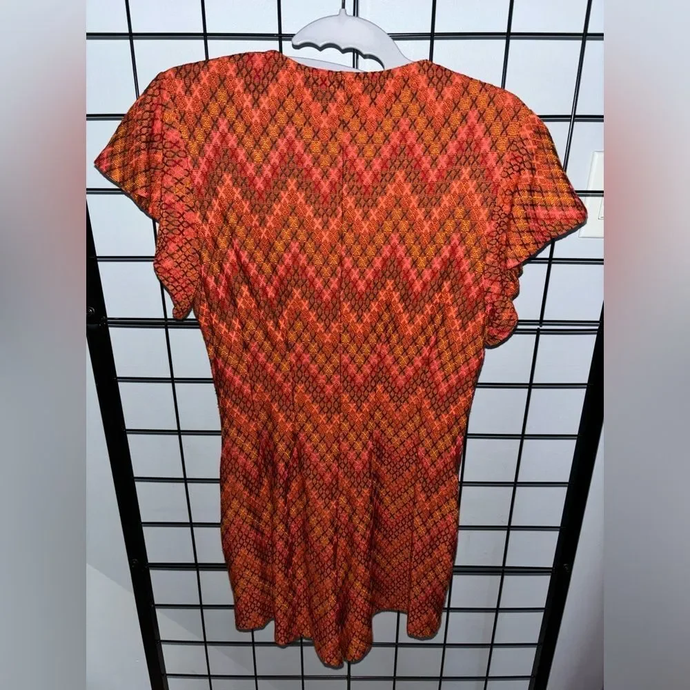 Free People Phoenix Playsuit Romper with Geometric Pattern NWT